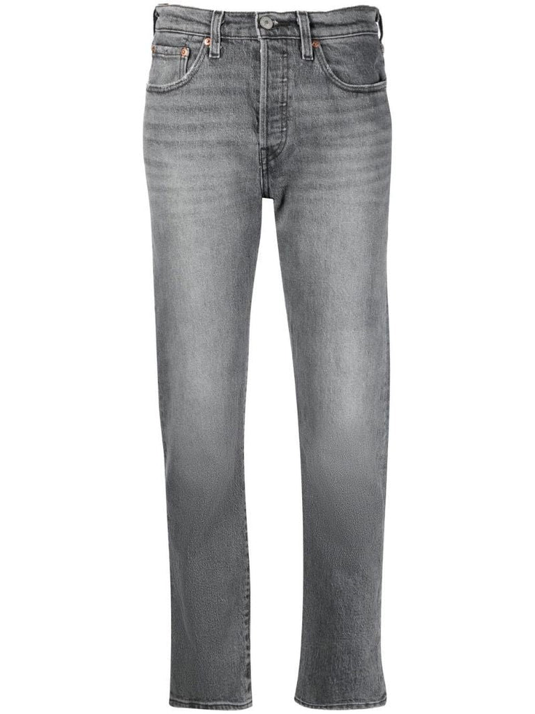 Grey 501 Cropped Jeans