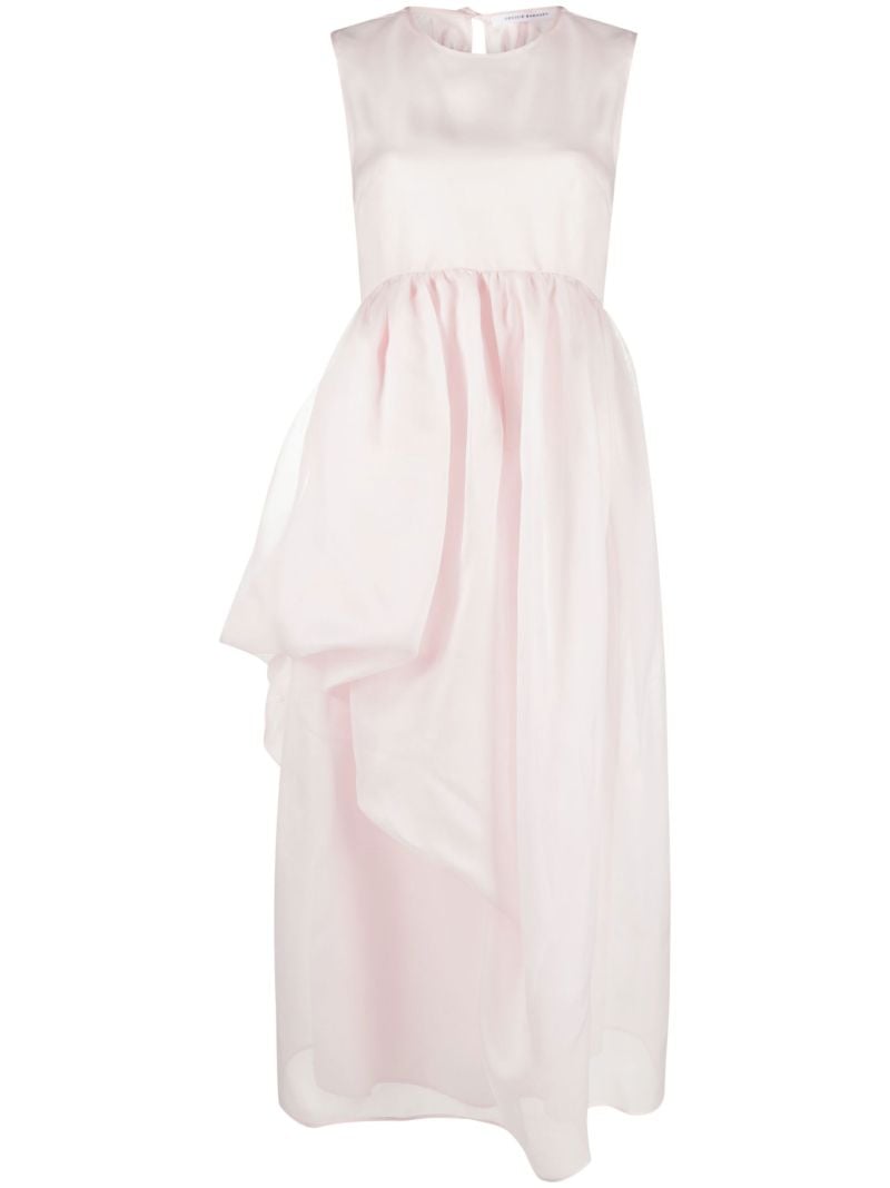 Pink Fang Asymmetric Midi Dress