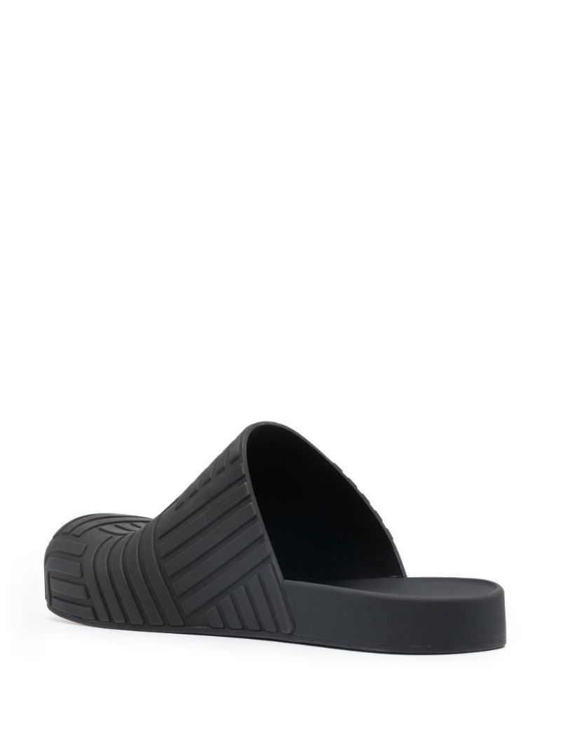 Black Slider Rubber Mules