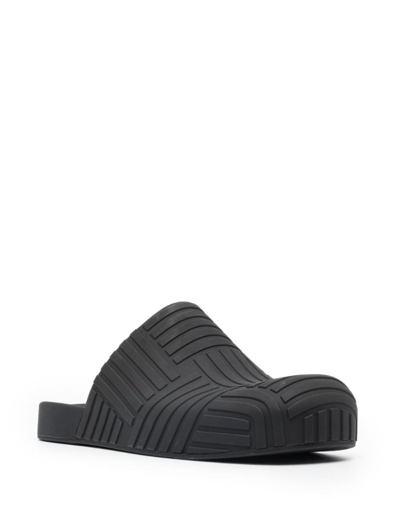 Black Slider Rubber Mules