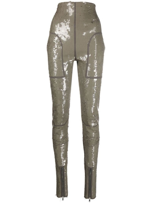 Grey High Waist Sequin Leggings