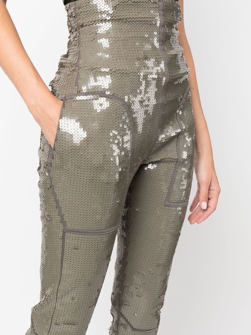 Grey High Waist Sequin Leggings