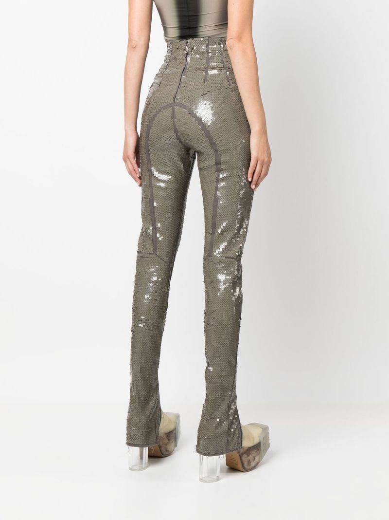 Grey High Waist Sequin Leggings