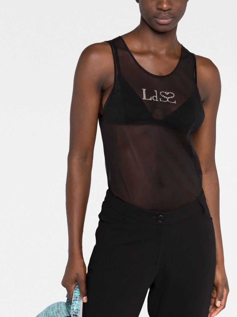 Black Crystal Logo Tank Top