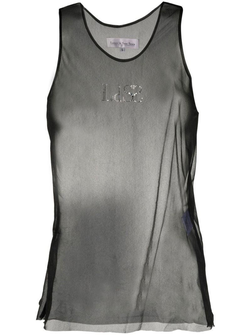 Black Crystal Logo Tank Top
