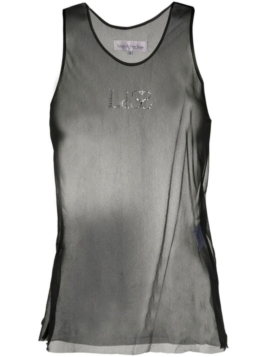 Black Crystal Logo Tank Top