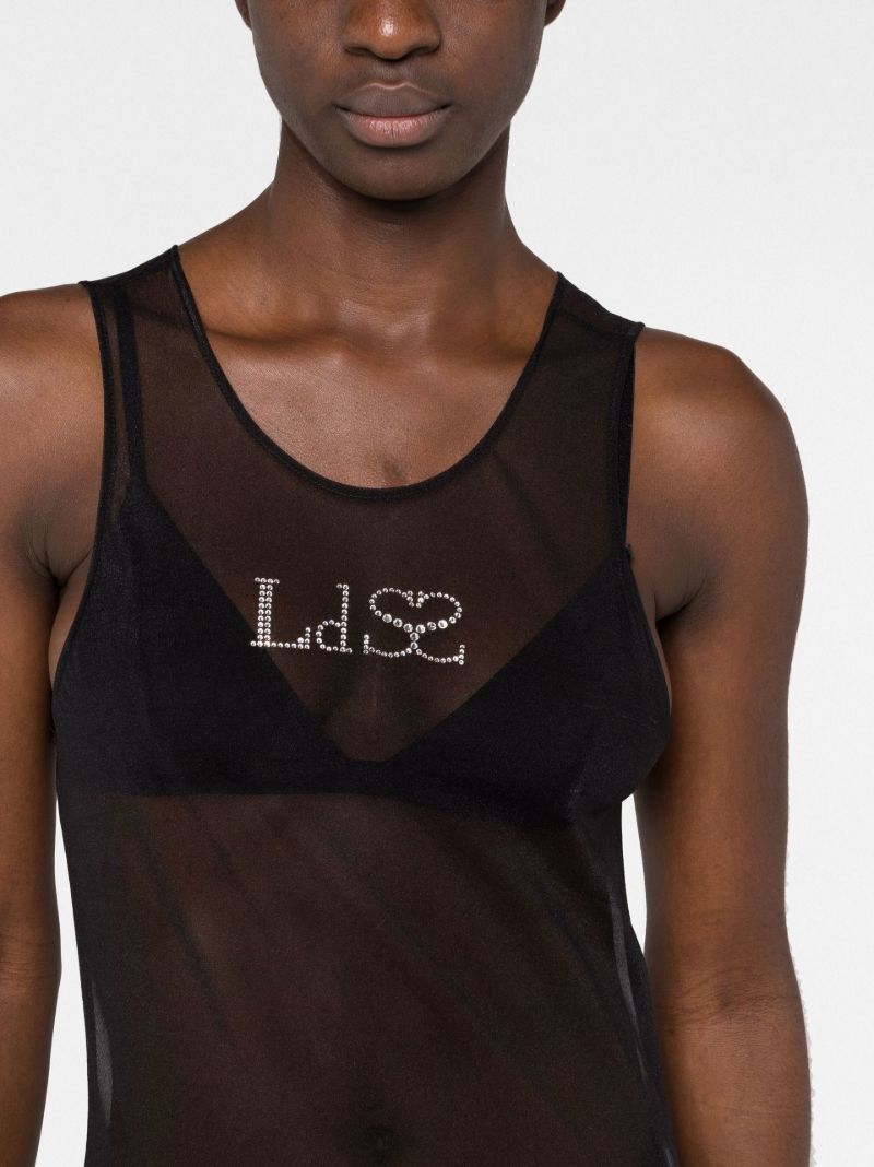 Black Crystal Logo Tank Top