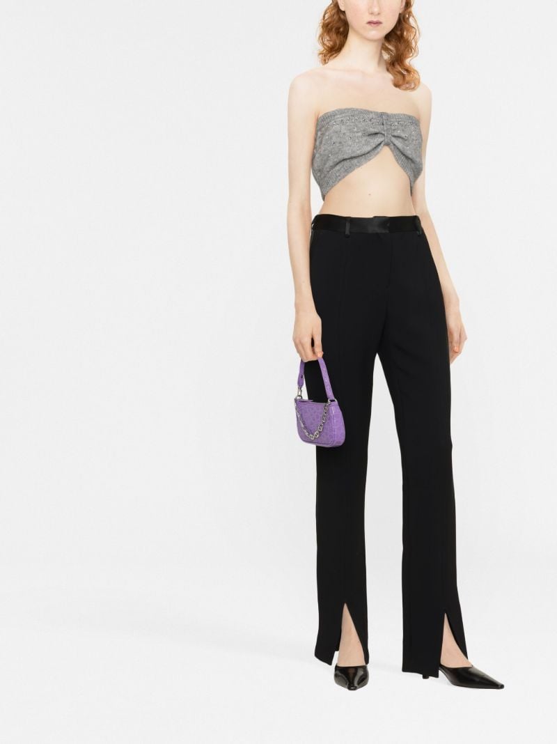 Grey Embellished Bandeau Top