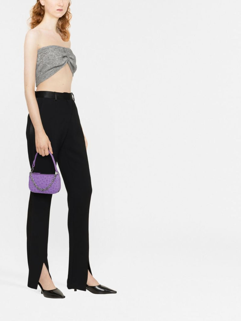 Grey Embellished Bandeau Top