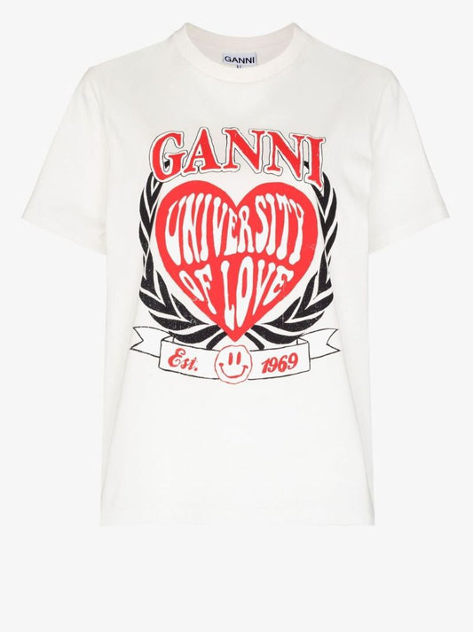White University of Love Organic Cotton T-shirt
