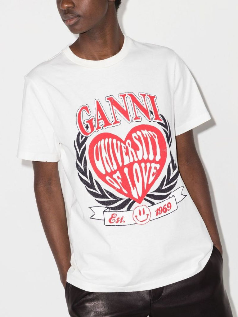 White University of Love Organic Cotton T-shirt