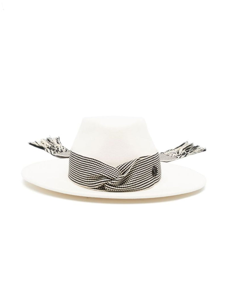 White Kyra Felt Fedora Hat