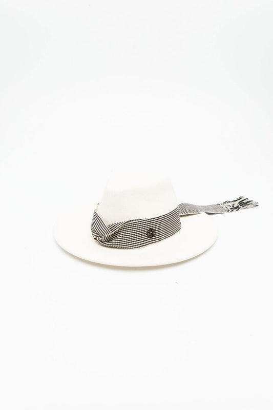 White Kyra Felt Fedora Hat