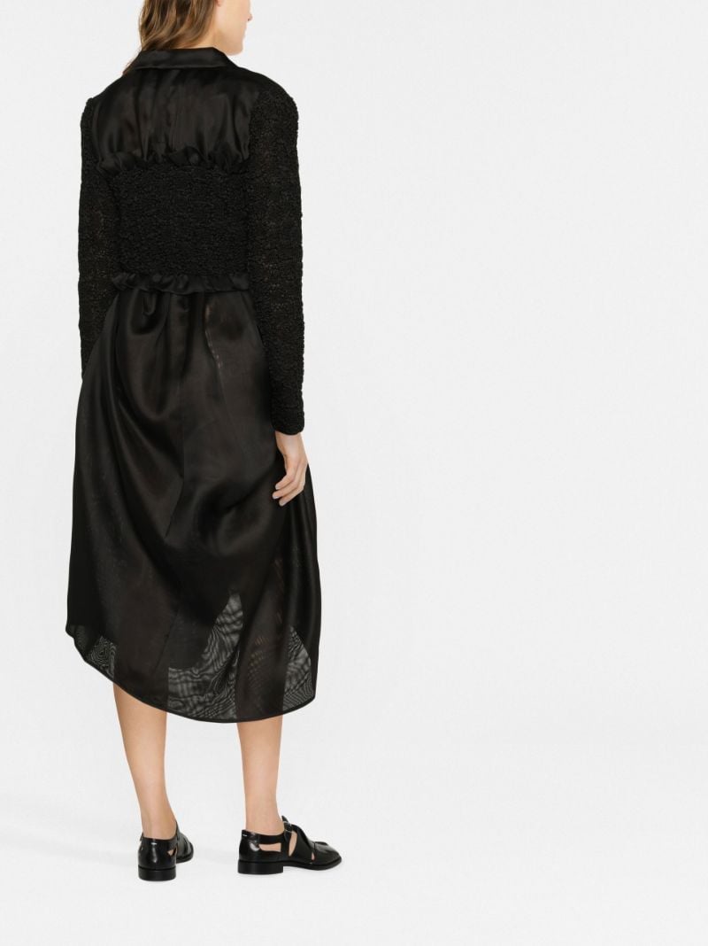 Black Smock-panel Cropped Blazer