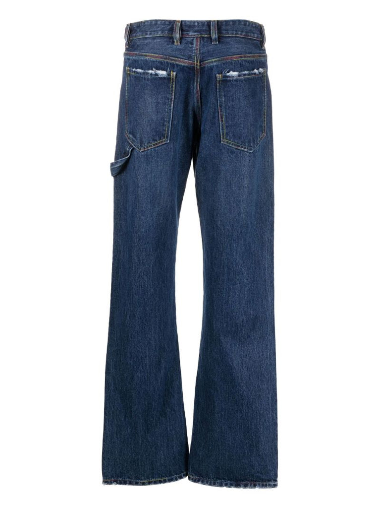Blue Life Fold Over Waist Flared Jeans