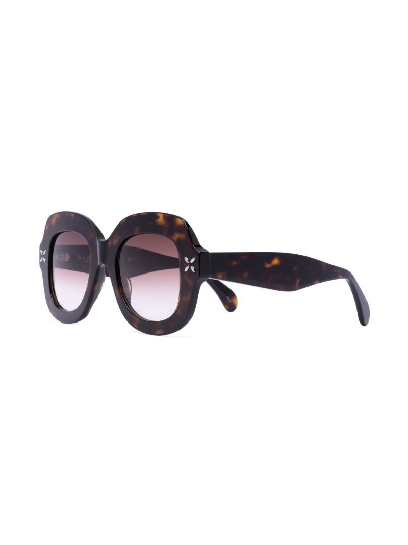 Brown Oversized Square Tortoiseshell Sunglasses