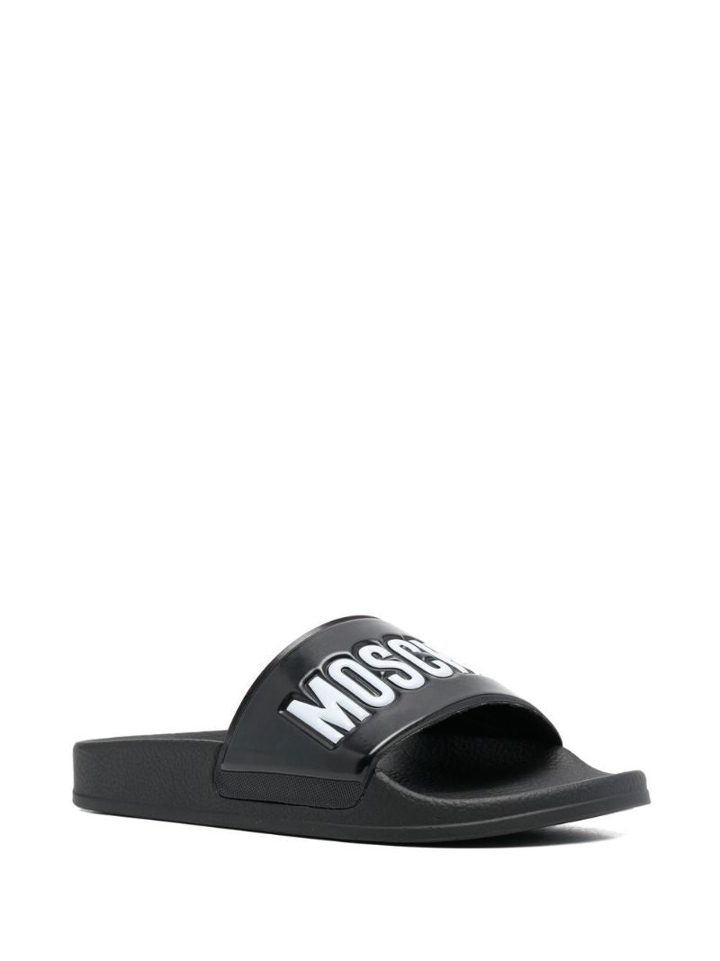 Black Logo Pool Slides