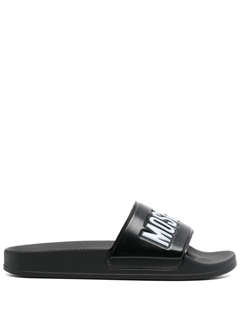 Black Logo Pool Slides