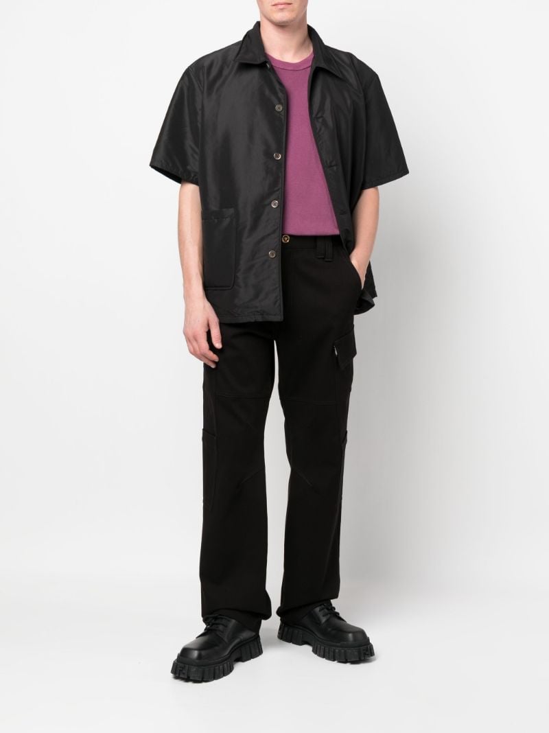 Black Medusa Cotton Cargo Trousers
