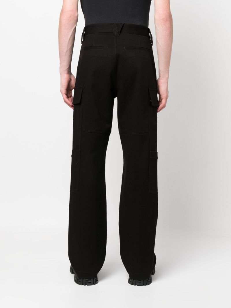 Black Medusa Cotton Cargo Trousers
