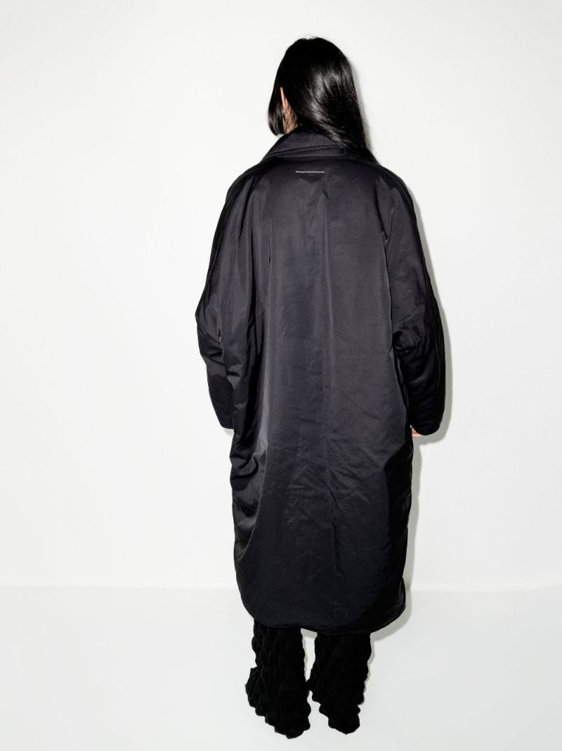Black Single-breasted Oversized Coat