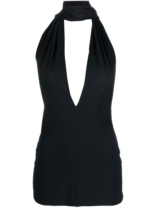 Black Halterneck Mini Dress