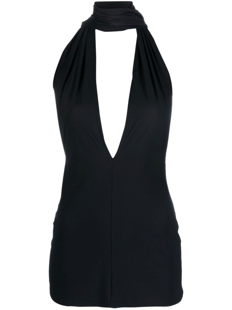 Black Halterneck Mini Dress