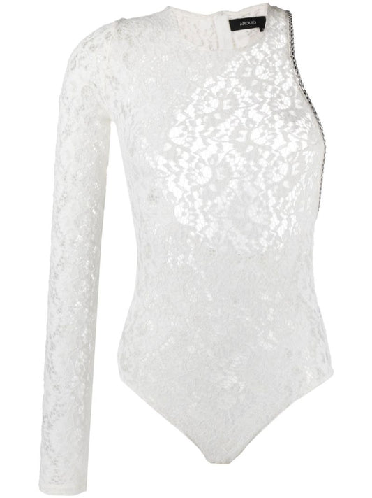 White Open Back Crystal-embellished Body