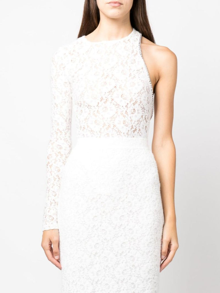 White Open Back Crystal-embellished Body