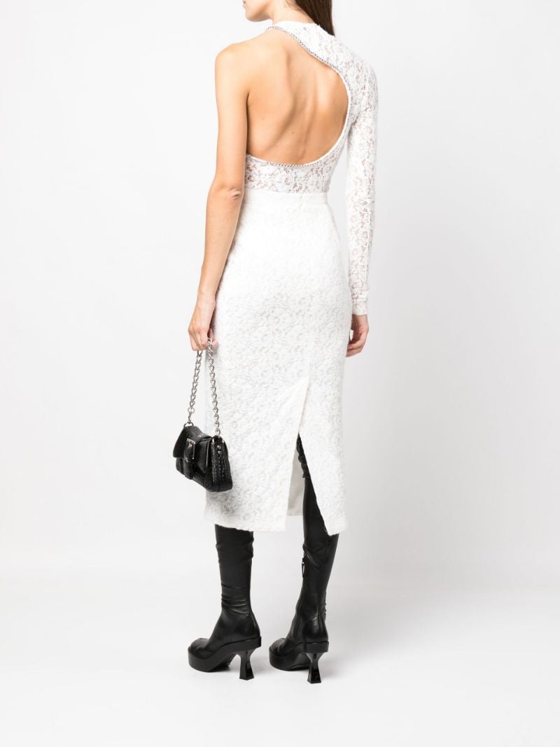 White Open Back Crystal-embellished Body