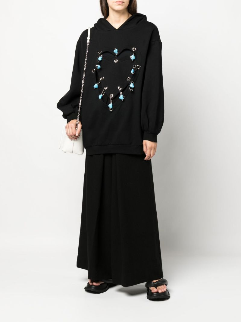 Black High Waist Wide-leg Wool Trousers