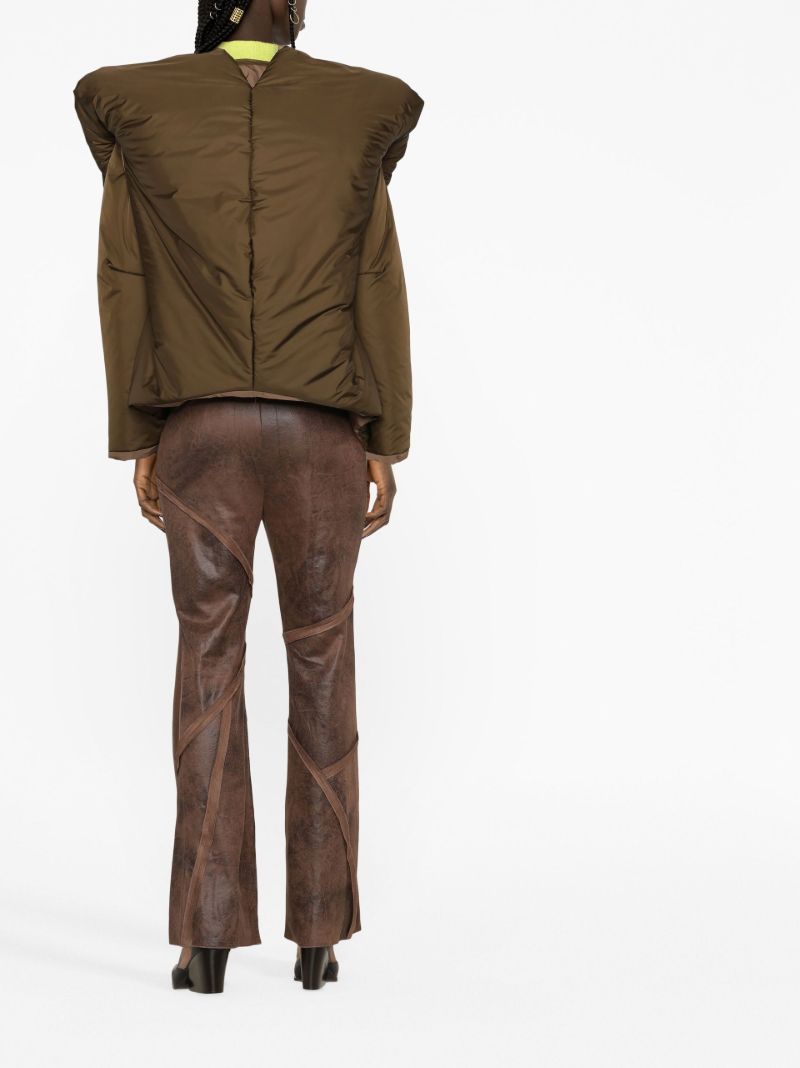 Brown Tornado Asymmetric Puffer Jacket
