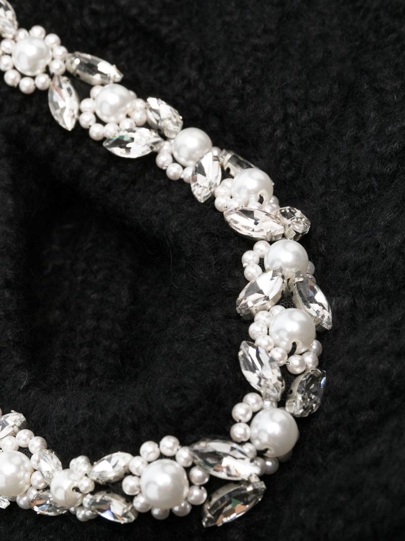 Black Pearl-embellished Balaclava