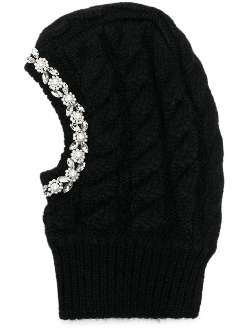 Black Pearl-embellished Balaclava