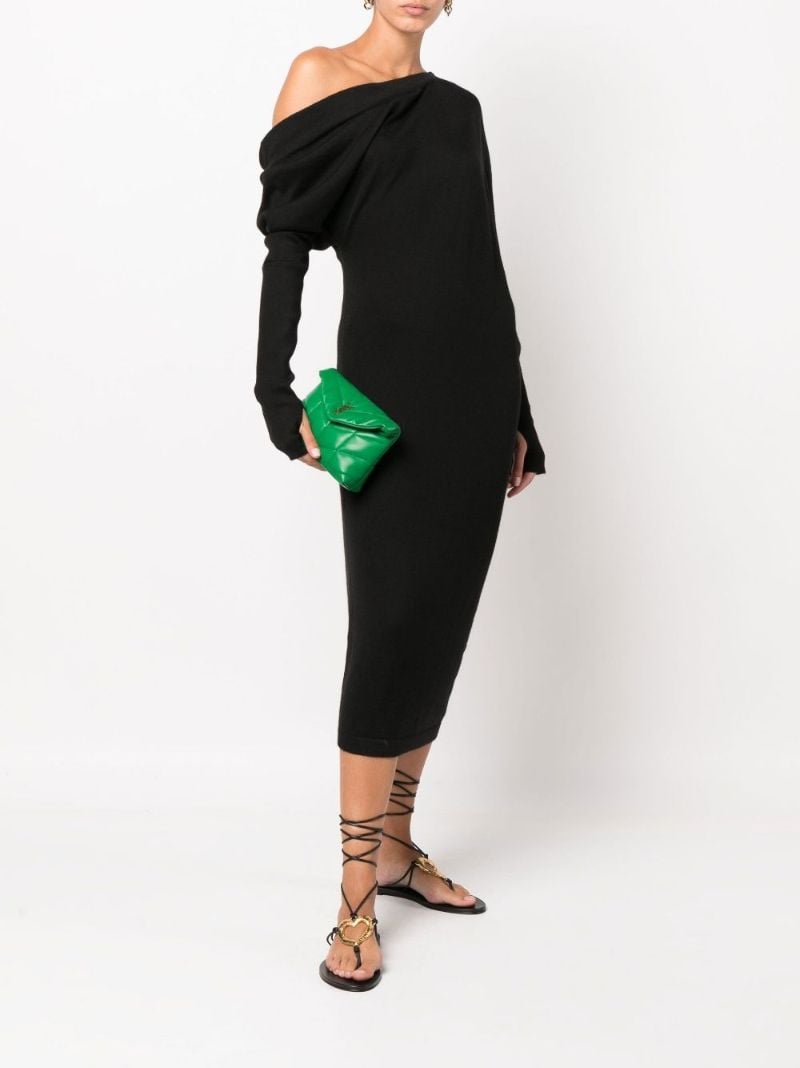 Green Puffer Small Quilted Leather Clutch Bag