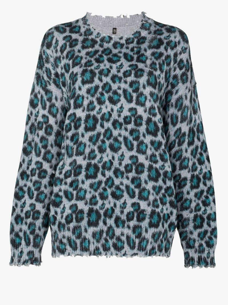 Blue Oversized Cotton Sweater