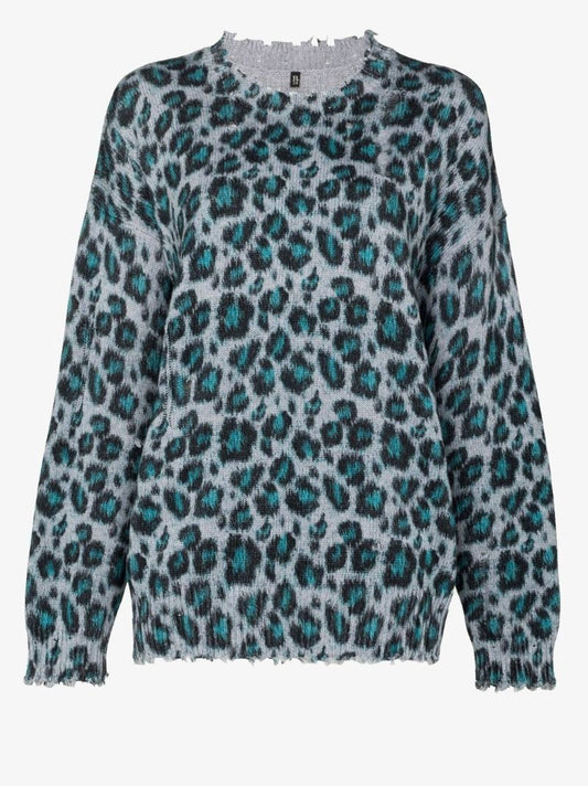 Blue Oversized Cotton Sweater