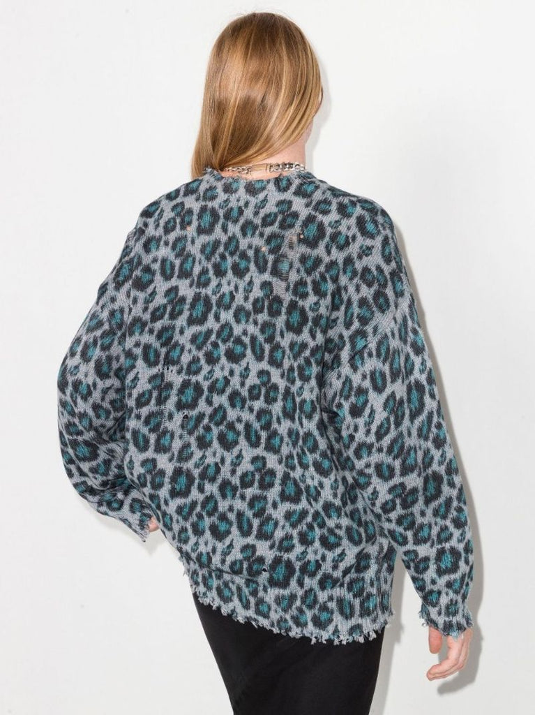 Blue Oversized Cotton Sweater