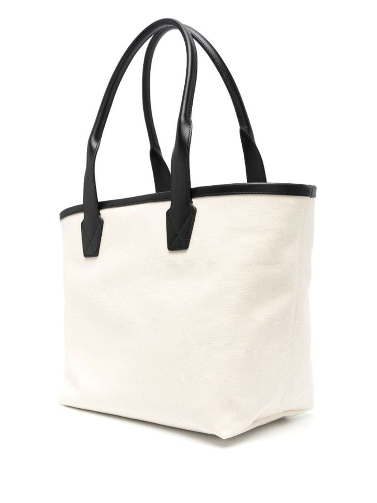 Neutral Jumbo Small Canvas Tote Bag