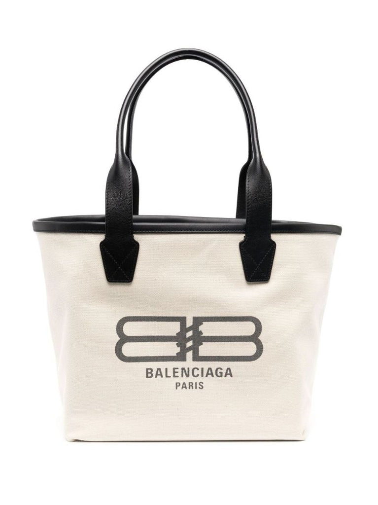 Neutral Jumbo Small Canvas Tote Bag