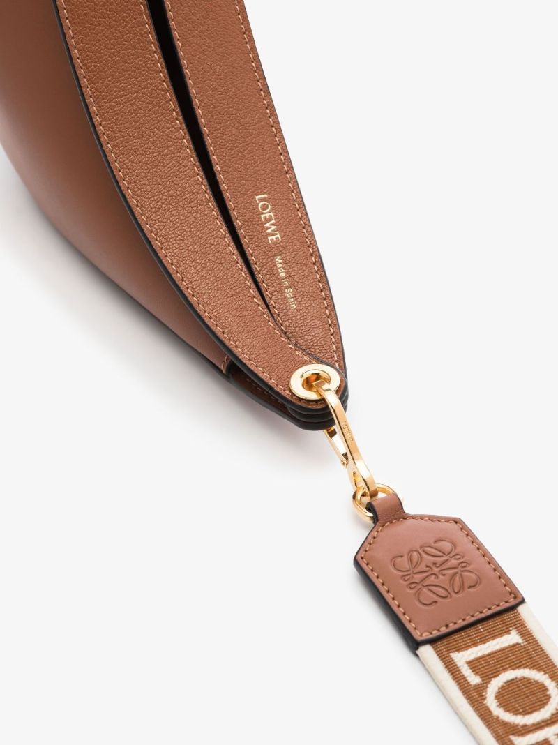 Brown Luna Small Leather Shoulder Bag