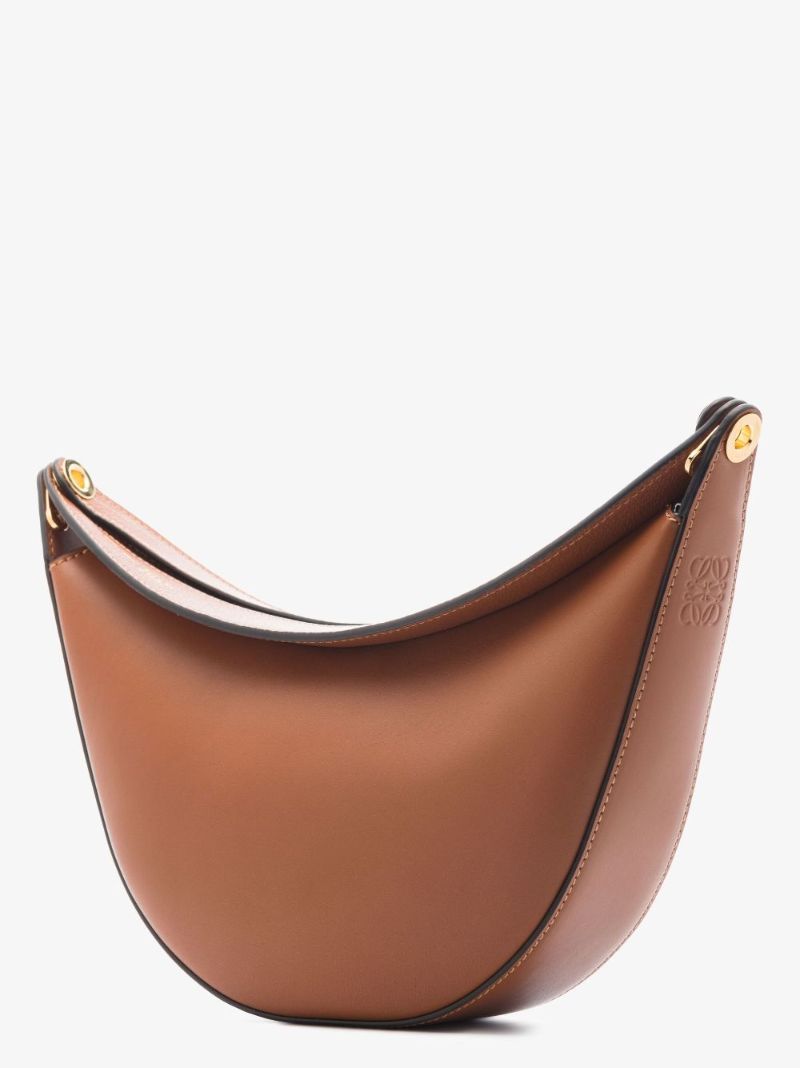 Brown Luna Small Leather Shoulder Bag