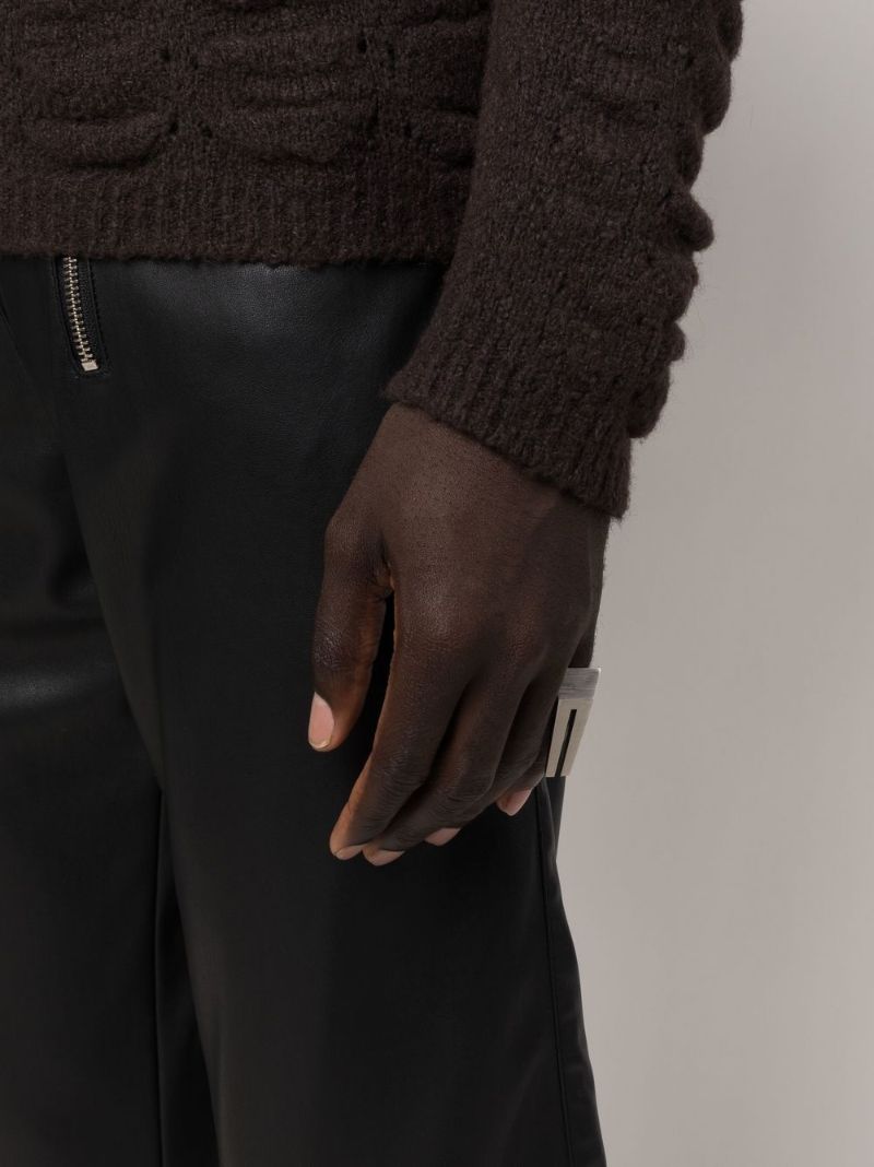 Silver-tone Open Trunk Ring