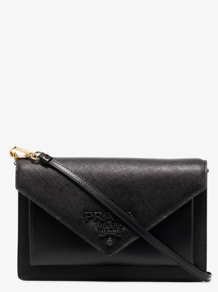 Black Saffiano Envelope Cross Body Bag