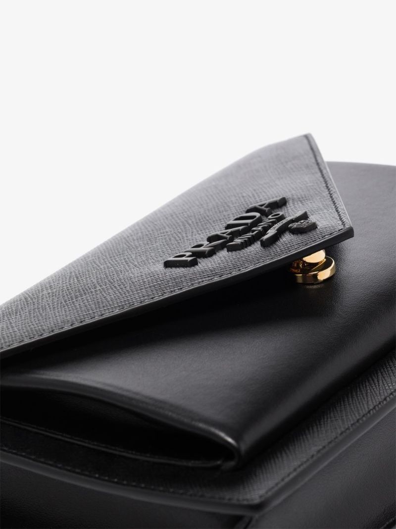 Black Saffiano Envelope Cross Body Bag