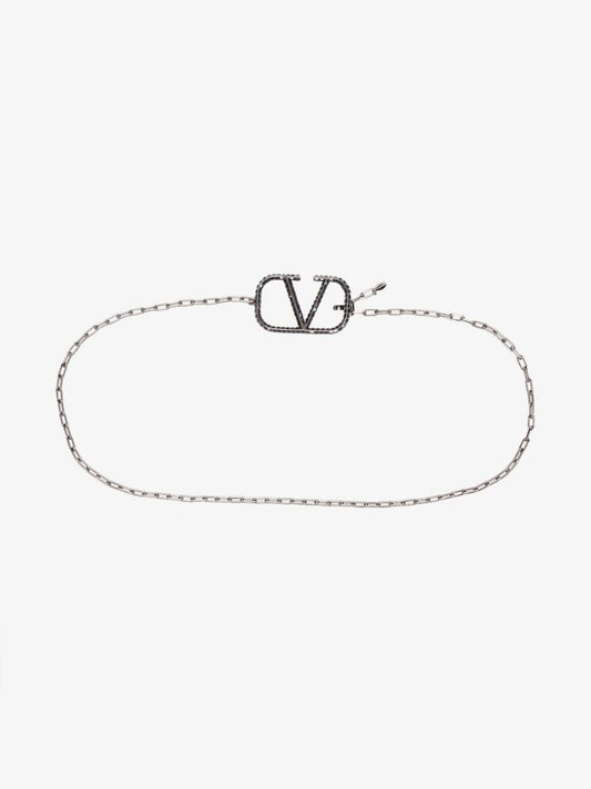 Silver-tone Vlogo Signature Chain Belt