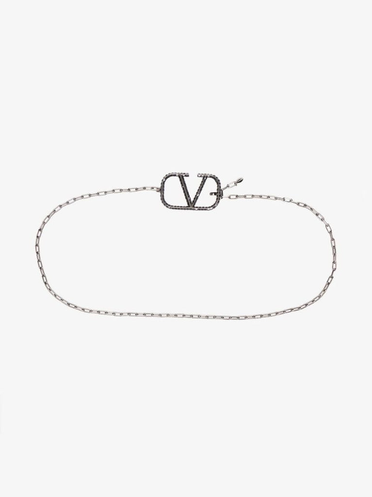Silver-tone Vlogo Signature Chain Belt