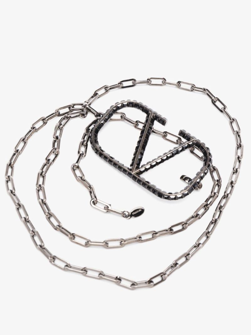 Silver-tone Vlogo Signature Chain Belt