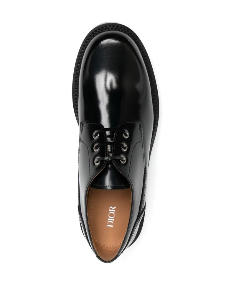 Black Leather Derby Shoes