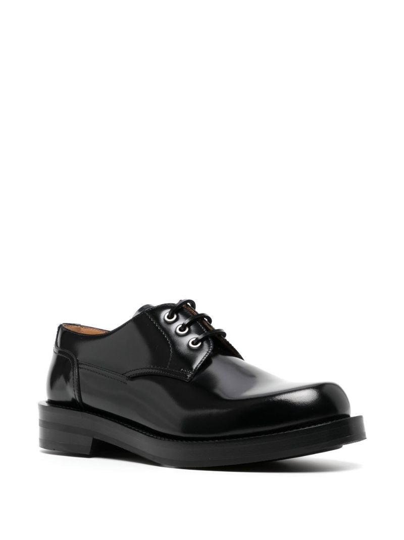 Black Leather Derby Shoes